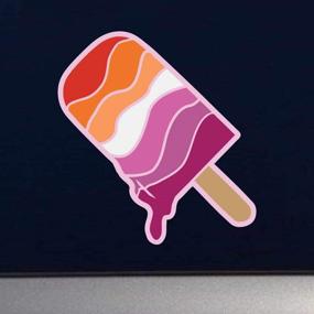 img 1 attached to Наклейки Dark Spark Decals Alternate Flag Lesbian Pride Ice Pop Icecream