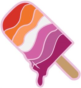 img 2 attached to Наклейки Dark Spark Decals Alternate Flag Lesbian Pride Ice Pop Icecream