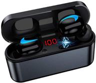 🎧 hbq-q32 wireless earbuds: bluetooth 5.0 tws stereo earphones with 90h playtime, sweatproof & 1500mah charging case for iphone and huawei logo