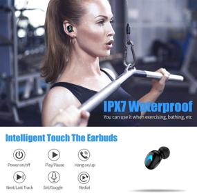 img 3 attached to 🎧 HBQ-Q32 Wireless Earbuds: Bluetooth 5.0 TWS Stereo Earphones with 90H Playtime, Sweatproof & 1500mAh Charging Case for iPhone and HUAWEI