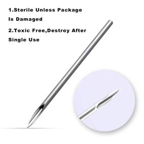 img 3 attached to ATOMUS Stainless Steel Sterile Disposable Piercing Needles (10pcs 16G) - Ideal for Body, Ear, Nose, Navel, Nipple, and Lip Piercings