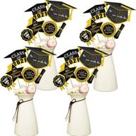 graduation centerpiece sticks black toppers logo