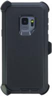 📱 wallskin turtle series galaxy s9 (5.8") belt clip case - 3-layer full body lifetime protection cover with holster, kickstand, shock, drop, dust proof - black/black - improved seo logo