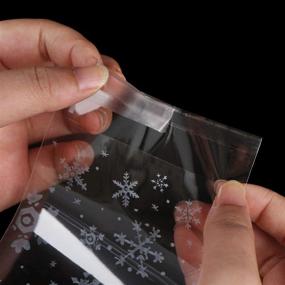 img 1 attached to Christmas Snowflake Adhesive Cellophane Plastic