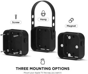 img 1 attached to 📺 elago TV Wall Mount: Compatible with Apple TV 4K / HD & All Models - Prevent Overheating, Powerful Magnets, Premium Silicone