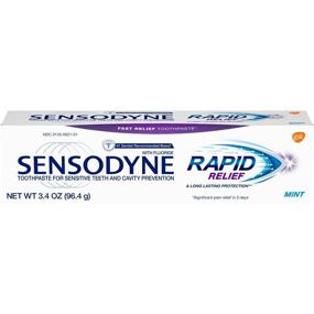 img 1 attached to 🦷 Sensodyne Rapid Relief Sensitivity Toothpaste: Mint Flavor, Pack of 2, 3.4 oz - Long-lasting Protection and Instant Soothing