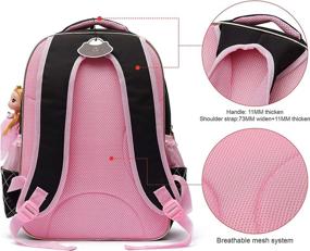img 2 attached to Waterproof Leather Backpack Princess Bookbag Backpacks for Kids' Backpacks