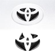 🚗 enhance your toyota highlander, camry, corolla, or rav4 steering wheel with lanzmyan carbon fiber logo caps логотип