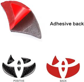 img 1 attached to 🚗 Enhance Your Toyota Highlander, Camry, Corolla, or RAV4 Steering Wheel with LANZMYAN Carbon Fiber Logo Caps