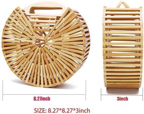 img 3 attached to 🎋 Stylish Handmade Bamboo Handbag: Multi-Colored Women's Top-Handle Bags & Wallets