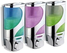 img 1 attached to 🧴 HotelSpaWave Luxury Soap Shampoo Lotion Dispenser System (Pack of 3) with Sleek Modular Design