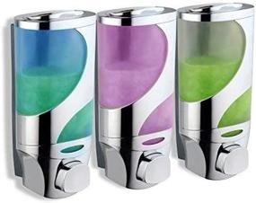 img 4 attached to 🧴 HotelSpaWave Luxury Soap Shampoo Lotion Dispenser System (Pack of 3) with Sleek Modular Design