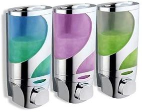 img 3 attached to 🧴 HotelSpaWave Luxury Soap Shampoo Lotion Dispenser System (Pack of 3) with Sleek Modular Design