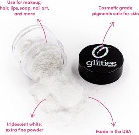 img 3 attached to 💚 GLITTIES ICY Mint Loose Glitter Powder: Versatile Cosmetic Grade Fine Glitter for Makeup, Body & Nail Art