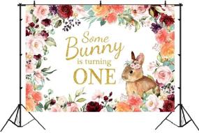 img 3 attached to 🐰 1st Birthday Easter Bunny Backdrop - Baby Girl Happy First Birthday Photography Background with Spring Watercolor Floral Decorations - 7x5ft - Perfect for Party Decor, Banner, and Photo Booth Props