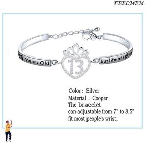 img 3 attached to 🎁 FEELMEM Birthday Gifts Bracelet: Perfect Crown Queen Charm Bracelet for Women and Girls - 12th, 13th, 16th, 18th, 30th, 40th Birthday Gift for Friend, Mom, Daughter, Niece, Sister