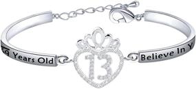 img 4 attached to 🎁 FEELMEM Birthday Gifts Bracelet: Perfect Crown Queen Charm Bracelet for Women and Girls - 12th, 13th, 16th, 18th, 30th, 40th Birthday Gift for Friend, Mom, Daughter, Niece, Sister