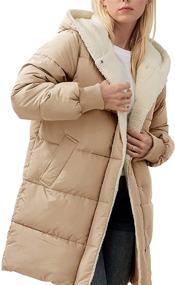 img 3 attached to Womens Winter Sherpa Fleece Hooded Women's Clothing for Coats, Jackets & Vests