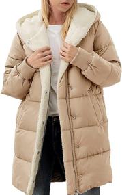 img 4 attached to Womens Winter Sherpa Fleece Hooded Women's Clothing for Coats, Jackets & Vests