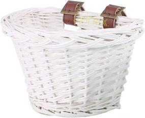 img 2 attached to 🚲 Syiniix Cute D Shape Woven Wicker Bike Basket: Stylish Front Handlebar Bicycle Accessory!