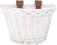 🚲 syiniix cute d shape woven wicker bike basket: stylish front handlebar bicycle accessory! logo