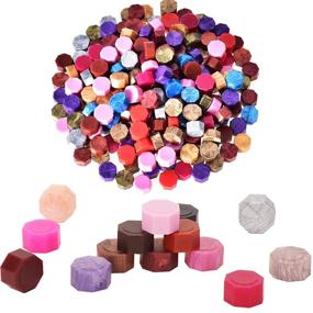 img 1 attached to 📦 FONSWEA 748Pcs Sealing Wax Beads Set for Vintage Crafts: Wax Seal Stamp Kit with Melting Spoon, Wax Stamp Warmer, Metallic Pens, and Tea Candles - 24 Colors