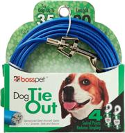 🐶 warren pet products: 20ft tie-out cable ideal for medium to large dogs - premium quality and reliable restraint system логотип