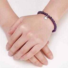 img 1 attached to 💜 Sterling Silver Amethyst Bracelet for Girls | Birthday Jewelry