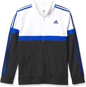 img 4 attached to Stylish adidas Boys' Colorblock Tricot Jacket: A Perfect Blend of Fashion and Functionality