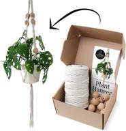 🧶 macrame kits for beginners: ideal for macrame plant hanger, wall hanging. includes 3ply 100% cotton rope, 1,1" (30mm) beads & easy-to-follow diy beginner’s guide logo