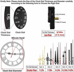 img 1 attached to StFlyBro 2 Pieces Non Ticking Clock Movement Mechanism with 5 Pack Clock Hands – DIY Quartz Clock Motor Kit for Battery Operated Repair Parts Replacement – 7/10in (17.5mm)