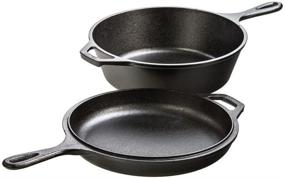img 4 attached to 🍳 Premium Lodge Combo Cooker Cast Iron, 10.25" Black: Superior Durability and Versatility