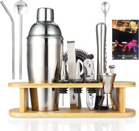 img 4 attached to 🍹 Bartender Beginners Premium Bar: Sleek Bamboo Professional Kit