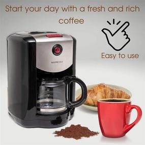 img 2 attached to ☕ Mixpresso Programmable Grind & Brew Auto Start Coffee Maker: Built-in Grinder, Washable Filter & Scoop Included - All-in-One Coffee Grinder and Maker