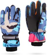 🧤 kids insulated winter ski gloves - waterproof & windproof for girls and boys logo