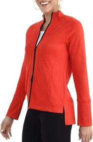 img 2 attached to Women's Long Sleeve Full Zip Raglan Track Jacket by Seek No Further, Fruit of the Loom