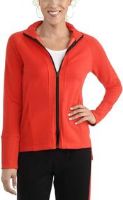 img 4 attached to Women's Long Sleeve Full Zip Raglan Track Jacket by Seek No Further, Fruit of the Loom