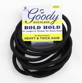 img 1 attached to 💪 Goody Ouchless Bold Hold Extra Large Elastics for 2X Longer and Thicker Hair