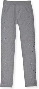 img 3 attached to 🖤 Black Charcoal Grey Star Ride Fashion Leggings for Girls' Clothing - Essential Leggings