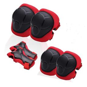 img 4 attached to Protective Toddlers Knee Guards Adjustable Skateboarding Skateboard