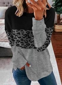 img 3 attached to 👚 FARYSAYS Women's Casual Crewneck Sweatshirt: Cozy and Stylish Side Split Pullover Tops