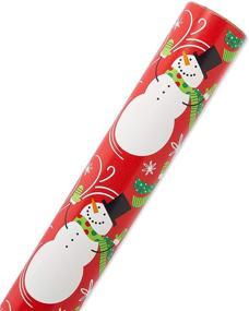 img 2 attached to 🎅 Jumbo Roll of American Greetings Reversible Christmas Wrapping Paper - Santa and Snowflakes Design (1 Pack, 175 sq. ft.)