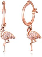 🦩 tangpoet flamingo earrings: hypoallergenic & sensitive skin friendly girls' jewelry logo