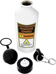 img 4 attached to 💦 Hilarious Warning Label H20 Pun Gift: ThisWear Dihydrogen Monoxide Aluminum Water Bottle with Cap & Sport Top