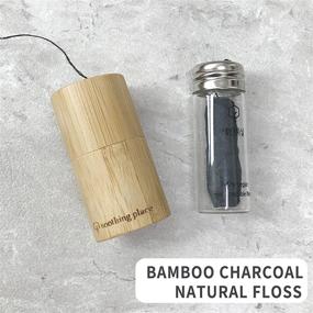 img 2 attached to 🌿 Organic Bamboo Charcoal Dental Floss Kit - Vegan Dental Floss Infused with Activated Bamboo Charcoal - Refillable Glass and Wooden Container - Sustainable Candelilla Wax - Zero Waste Oral Hygiene - Eco Friendly Flossing Solution