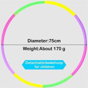 img 1 attached to 🌀 NimJoy 2 Set Hoola Hoop for Kids Girls Boys and Pet Training: Detachable Adjustable Size Kids Hoola Hoops with Gym Backpack - Ideal Hoop Toy for Physical Activity and Game, Bodybuilding Fun