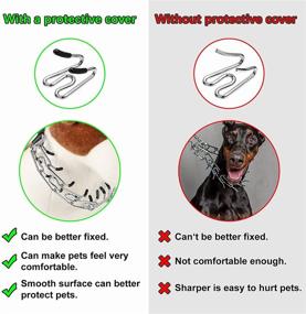 img 1 attached to 🐶 100 PCS Prong Collar Covers - Dog Prong Training Pet Collar Tips with Vinyl Comfort Rubber for Enhanced Comfort in Black