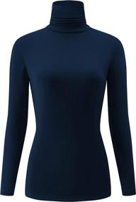 img 4 attached to 👚 KLOTHO Casual Turtleneck Tops: Soft & Lightweight Thermal Shirts for Women