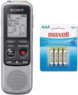 enhanced sony icd-bx140 4gb digital voice 🎙️ recorder bundle with long-lasting maxell alkaline aaa batteries (4-pack) logo