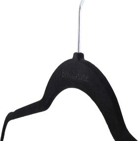 img 2 attached to 👗 BKH1091 Non-Slip Velvet Hangers: Space-Saving, Durable 25-Pack, Black Color